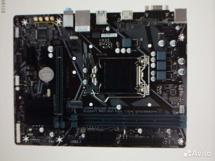 Мат плата gigabyte h410m h + intel g6400 + кулер