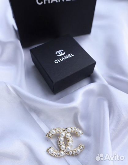 Брошь chanel шанель с жемчугом