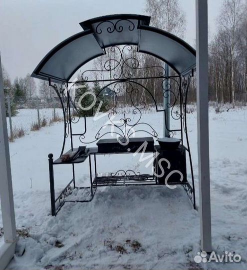 Мангал с крышей