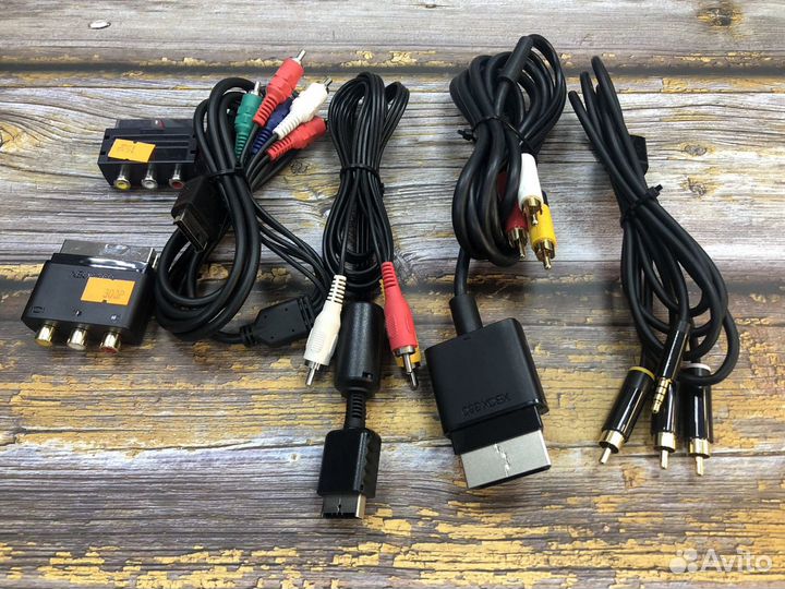 Кабеля rca (тюльпаны) для PS1, PS2, PS3, xbox360