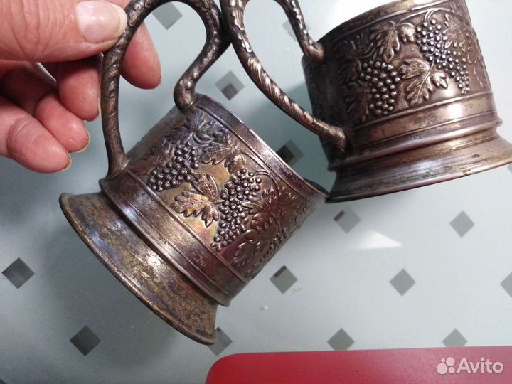 Подстаканники мельхиоровые