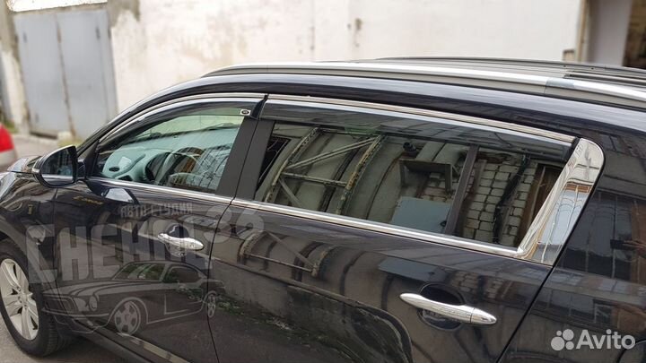 Дефлекторы окон Alvi c хромом Kia Sportage 4