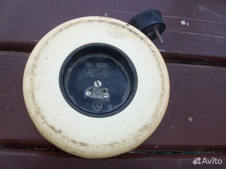 Удлинитель 3 розетки на катушке СССР