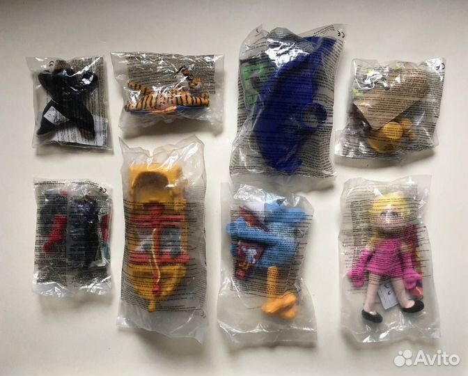 Игрушки в упаковке Макдональдс старые серии из 90х