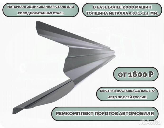 Ремонтные пороги (ремкомплект) на автомобиль