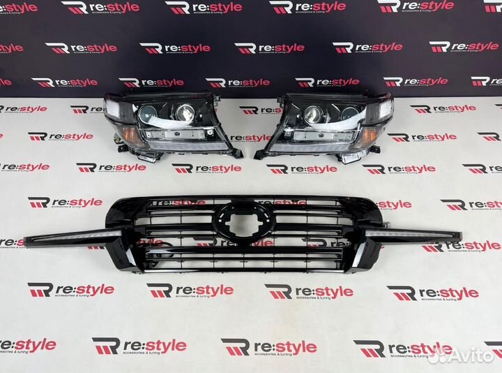 Фары с решеткой Toyota Land Cruiser 200 S285