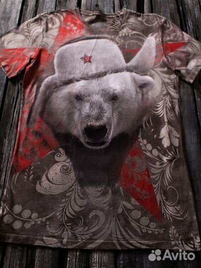 Футболка мужская Krasar Медведь белый