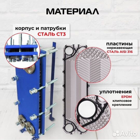 Теплообменник SN14-10 для отопления 65кВт