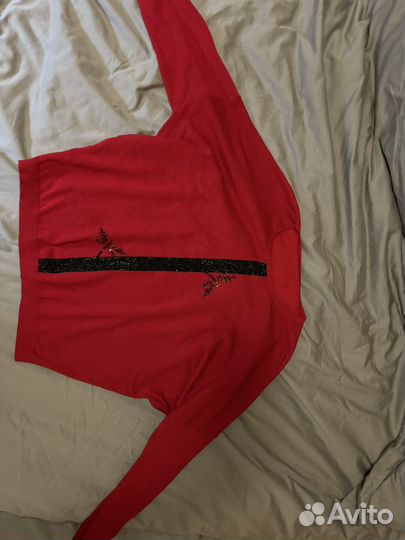 Блузка красная
