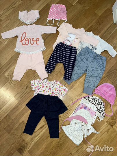 Вещи (7кг) пакетом на девочку 56-74