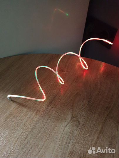 Кабель micro USB для зарядки, светящийся 1 метр