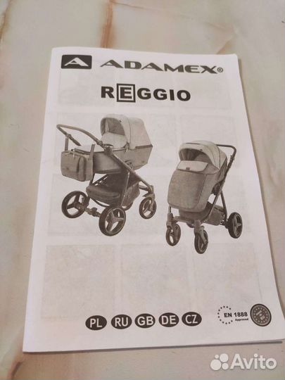 Коляска 2 в 1 adamex reggio