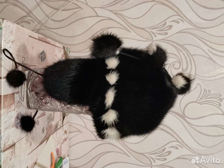 Шапка зимняя для девочки норковая