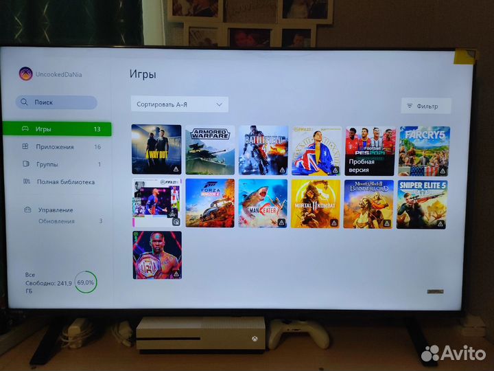 Xbox One s 1tb с играми