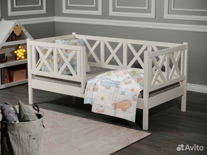 Кроватка софа берёза от 2х лет высокий борт