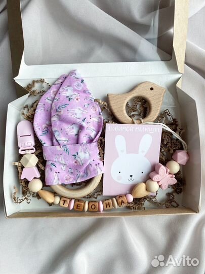 Держатель для соски, подарок на выписку