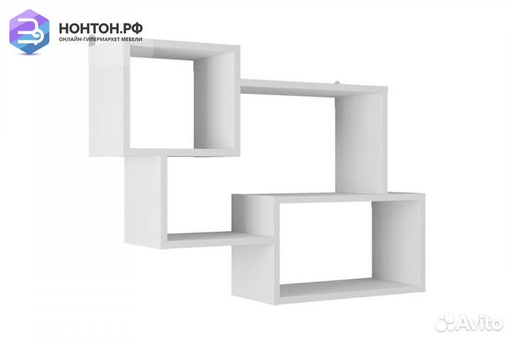 Полка навесная Лайт пн-002 белый гладкий