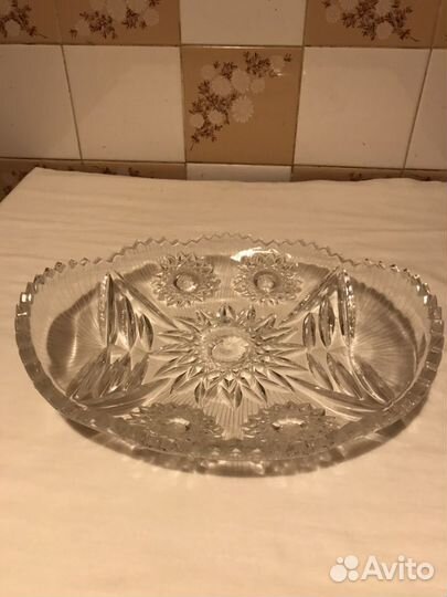 Салатник чаша для фруктов хрусталь