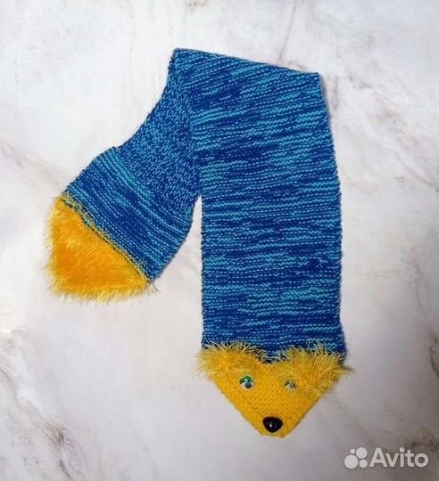 Детский шарф лисичка вязаный