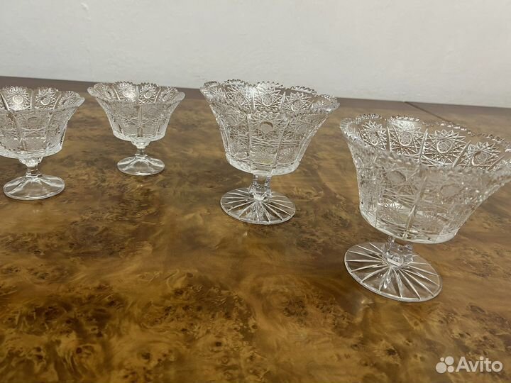 Хрустальные стаканы богемия