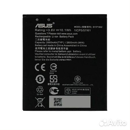 Аккумуляторы на телефон Asus