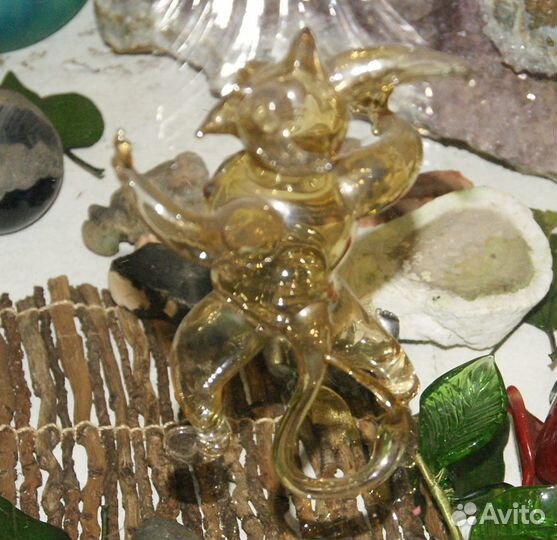 Статуэтка чертик цветное стекло лзхс СССР