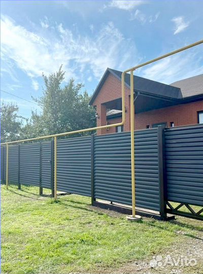 Забор из жалюзи ламелей под ключ