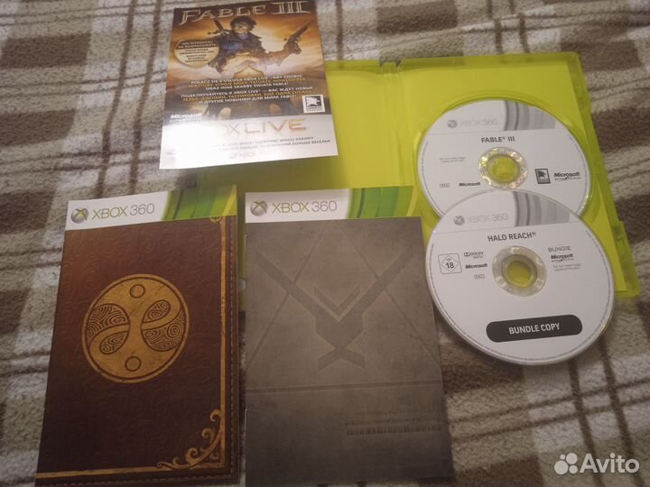 Два диска с играми: Halo:reach/Fable III. Xbox 360