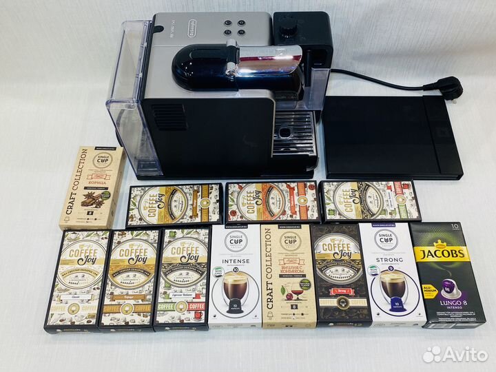 Капсульная кофемашина delonghi nespresso + капсулы