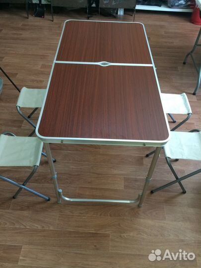 Стол туристический складной с 4-мя стульями