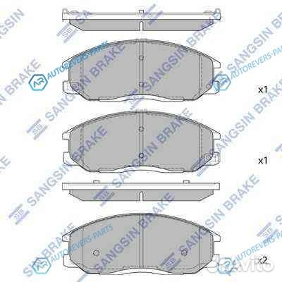 SP1157SNS 581012AA26 колодки дисковые п. Hyundai H