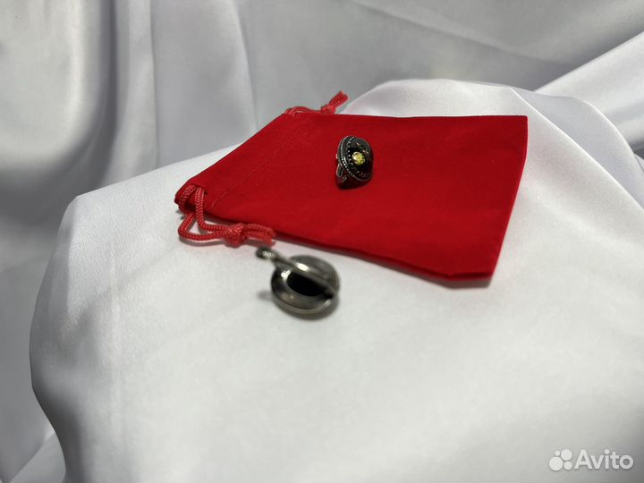 Серьги серебро с камнем