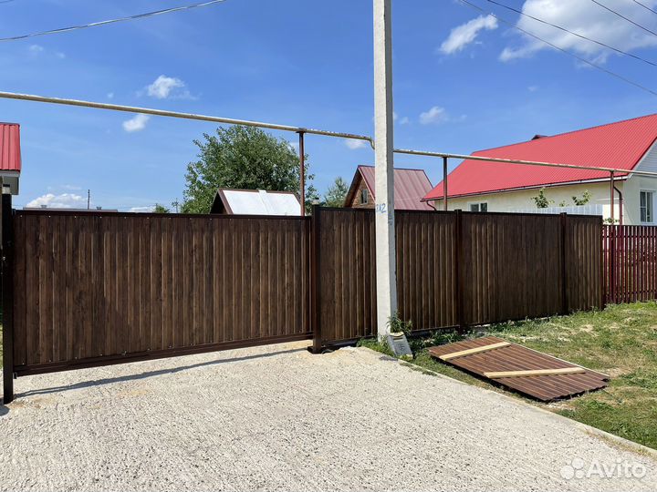 Откатные ворота под ключ с доставкой и установкой