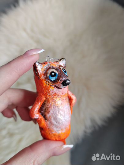 Коллекционнная игрушка на ёлку Лис