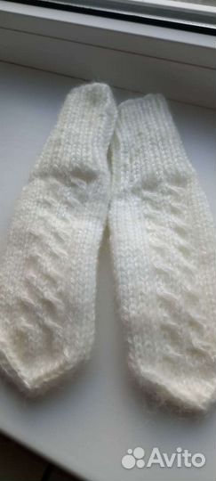 Варежки с натуральным козьим пухом