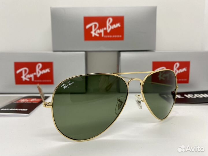 Ray Ban Aviator 3025 L0205 темно зеленые