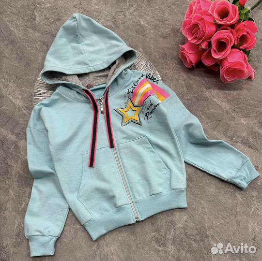 Толстовка на молнии для девочки