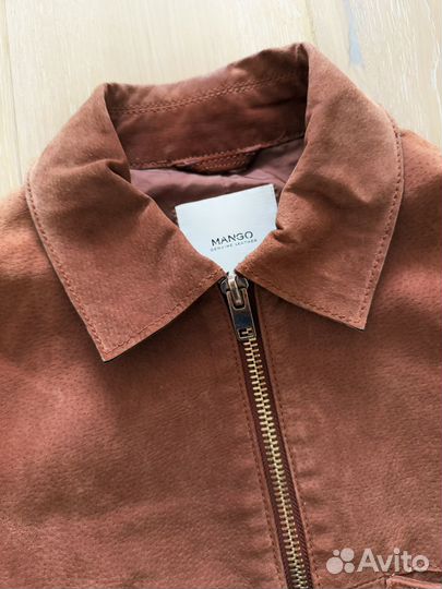Кожаная куртка Mango S