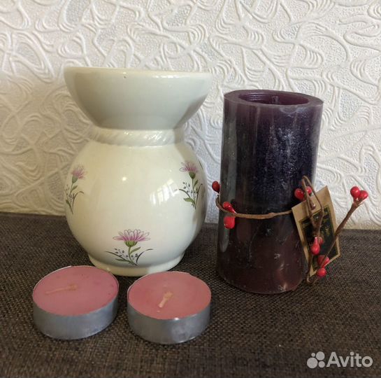 Подсвечник и аромасвеча
