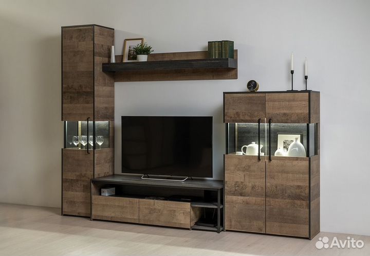 Тумба под телевизор Трувор дуб гранж песочный, инт