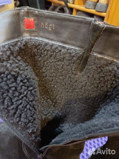 Сапоги натральная замша, мех овчина