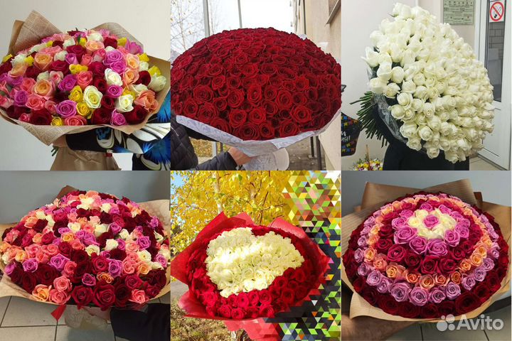 Розы 21шт 31шт 51шт 101шт цветы круглосуточно