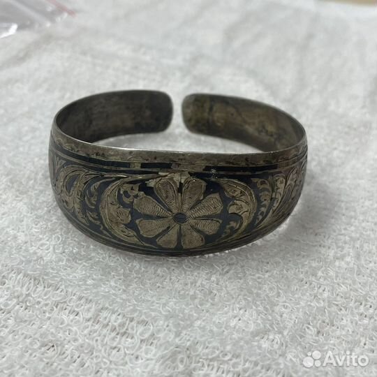 Серебряный браслет кубачи 875 проба СССР (сзр)