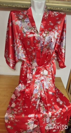 Халат женский шелковый