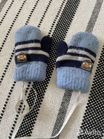 Варежки на зиму с резинкой