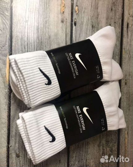 Носки nike everyday высокие, белые