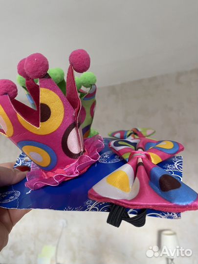 Карнавальный набор, заколка корона и бабочка