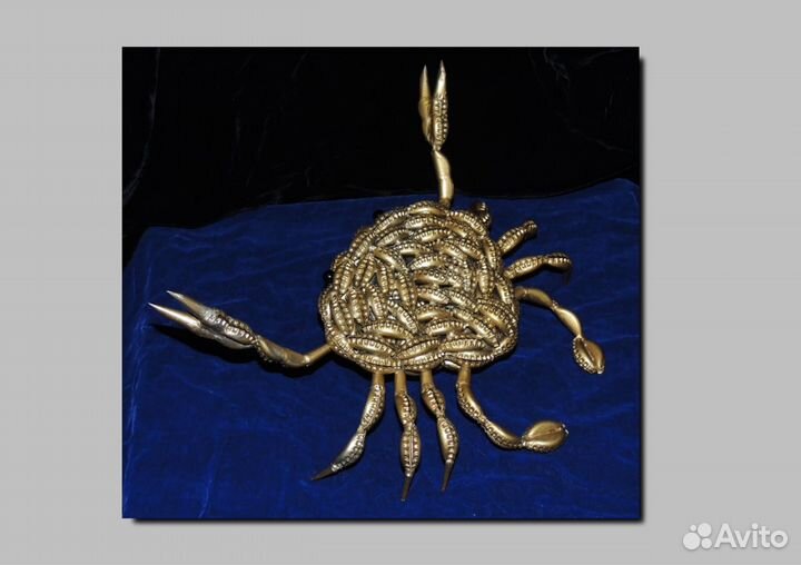 Фигурка краб. Пивные пробки (крышки) кронен