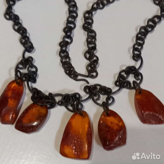 Колье янтарь СССР винтаж