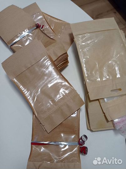 Крафт пакеты с окошком